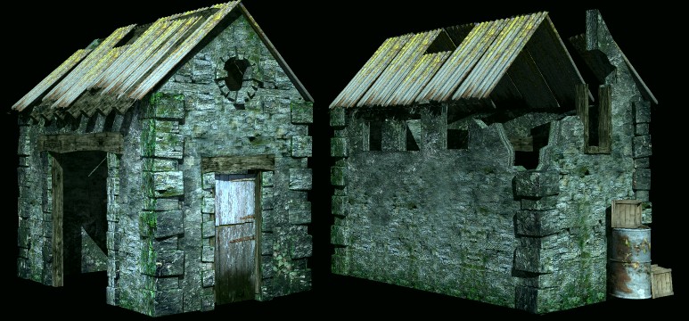 The full cgi version of the barn.