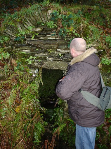Jonathan Boakes, about to enter St.Nonna's Well.