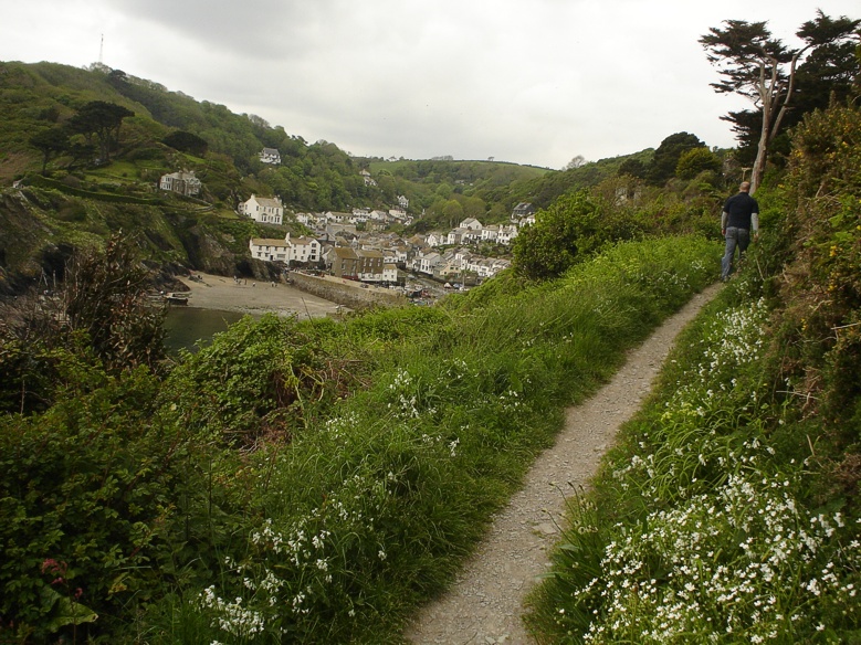 Approaching Polperro from Talland Bay.